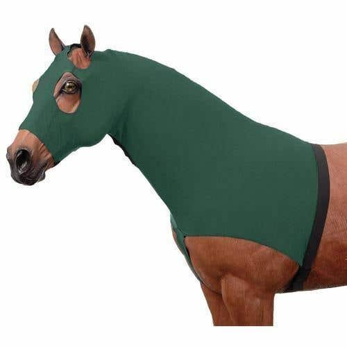 L 75 - 81" green lycra mane stay/sleazy hood w/zipper  Tough 1