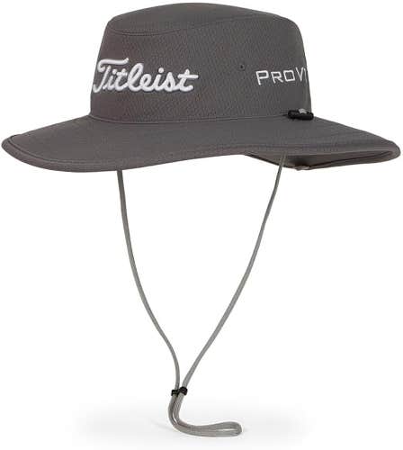 Titleist Tour Aussie Bucket Hat- Charocal/White