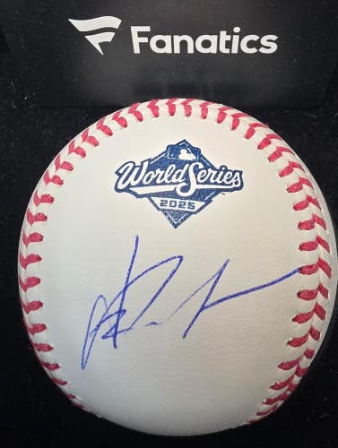 Dodgers Yoshinobu Yamamoto 2025 World Series Baseball Signed Autograph Fanatics