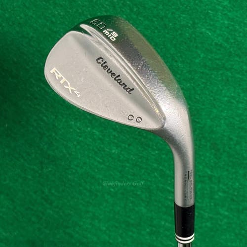 Cleveland RTX-4 Mid Satin Chrome 60-9 60 Lob Wedge Dynamic Gold S400 TI Stiff