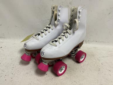 Used Chicago LADIES Senior Roller Quad Skates White Senior 7 11855-S000202878