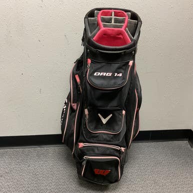 Used Callaway ORG 14 WISCONSIN Mens Cart Bag Black And Red 11855-S000202868