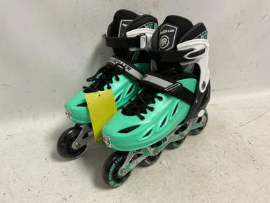 Used METROROLLER ADJ Junior Rec Fitness Skates Turquoise Adjustable 11855-S000202791