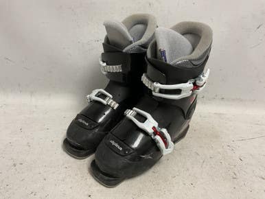 Used Alpina J2 SPORT FIT Boys DH Ski Boot Black 215 MP - J03 11855-S000202937