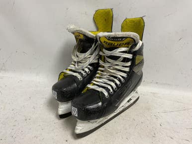 Used Bauer SUPREME S37 Senior Hockey Skate White/Black/Yellow Senior 9 11855-S000202901