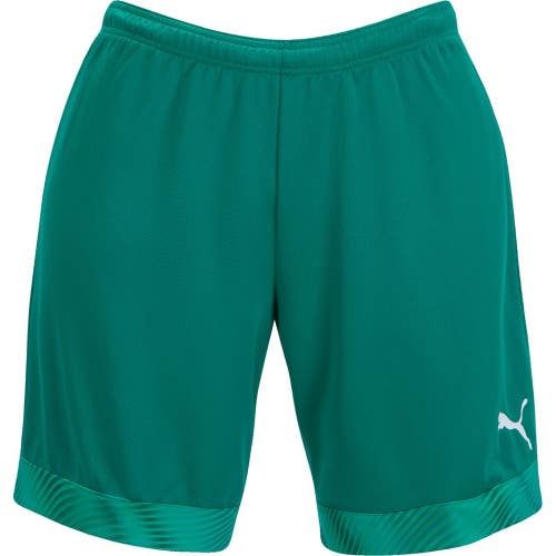Puma Cup Shorts Girls XL Green Flat Front Regular Fit Performance Active NLW265
