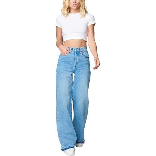 Blank NYC Franklin Rib Cage Jeans Women's 29 Blue Denim Stretch Wide Leg NLW271