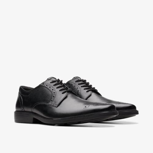 Clarks Clarkslite Tie 26176881 Oxford Men 9.5 D Black Leather Dress Shoes NCZ168