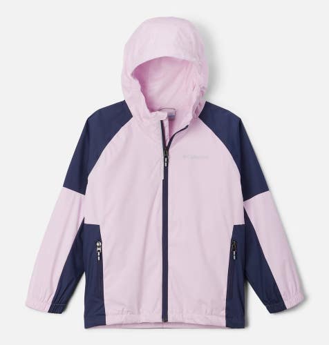 Columbia Dalby Springs II Rain Jacket Kids 2XS Purple Waterproof Hooded NLW216