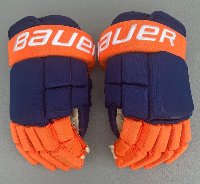 Bauer Pro Series Pro Stock 14” Hockey Gloves Oilers (Used) 8850