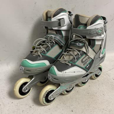 Used RollerDerby ELITE SERIES Q60 WMNS Senior Rec Fitness Skates Silver Senior 9 11855-S000202692
