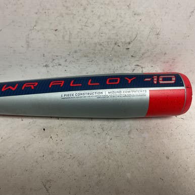 Used Mizuno 340568 BB/SB USA 2 5/8 Bat Grey And Red 29" 11855-S000202720
