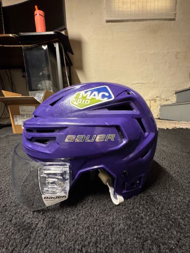 Youngstown Phantoms USHL #8 Medium Bauer Re-Akt 155 Helmet Pro Stock Inc Visor (Used)