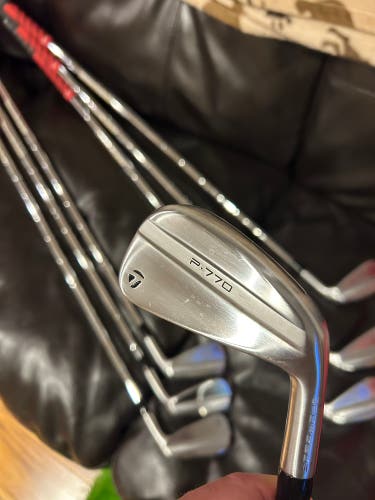 Men's TaylorMade 2025 P770 Right Handed Iron Set extra Stiff Flex Steel Shaft MINT