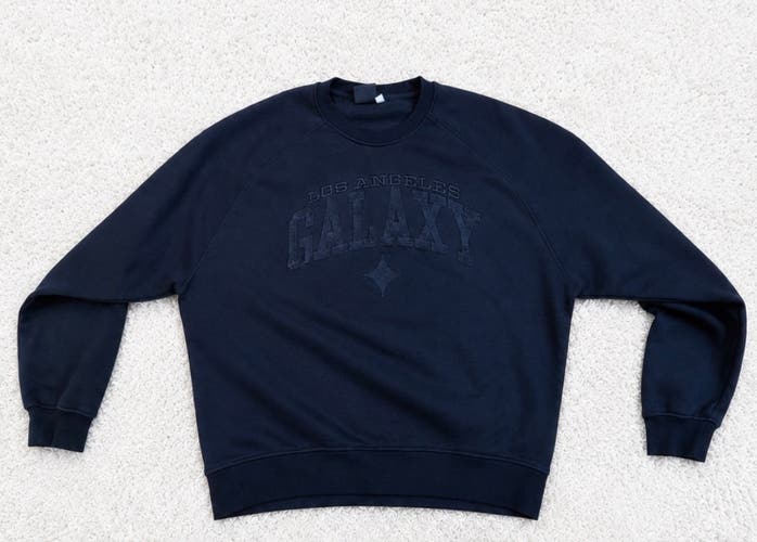 LA Galaxy MLS Officially Licensed Black Crewneck Sweatshirt Size Adult S