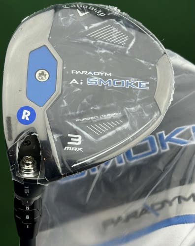 Callaway Paradym Ai Smoke MAX Fairway 3-Wood LEFT Hand 15* Regular Flex LH NEW!