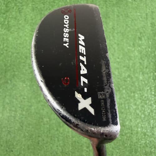 Odyssey Metal X 9 Mid Mallet Putter Heel Shafted Black Right Handed 35
