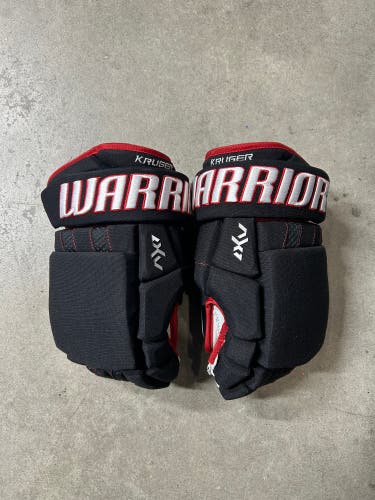 13” Warrior ALPHA X1 Pro Hockey Gloves (New) Chicago Blackhawks Pro Stock