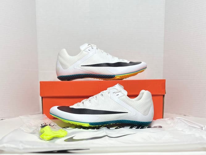 White Men's Size M 11.0 (W 12.0) Adult Nike Shoes (New) Nike Zoom Rival SPRINT Track & Field Spikes