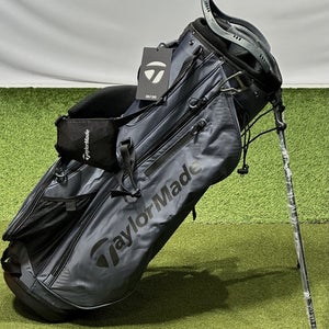 TaylorMade Pro 8-Way Carry Stand Golf Bag Charcoal w/ Rain Hood New #93227