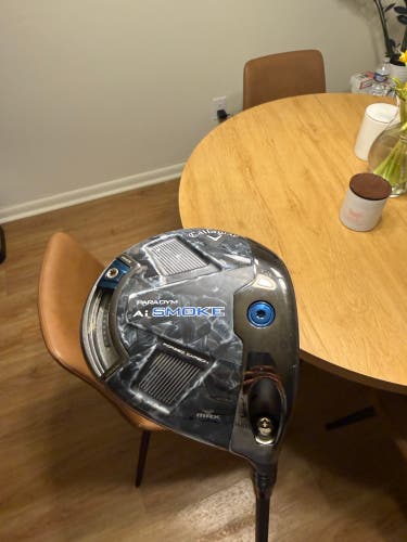 Men's 2024 Callaway Paradym AI Smoke Max Right Handed Driver Stiff Flex 10.5 Loft.