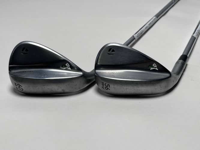 TaylorMade Milled Grind 4 Chrome Wedge Set 56* 12 60* 10 115g Wedge Steel LH