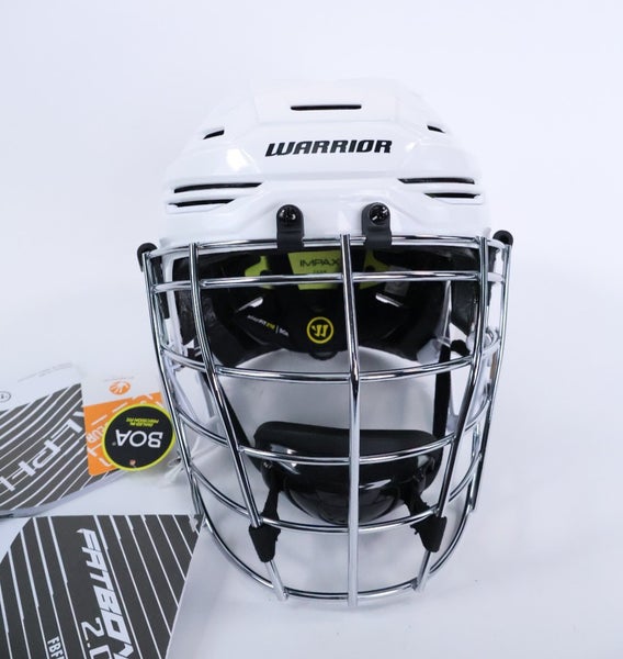Warrior Men's Fatboy Alpha Pro Combo Box Boa Fit Lacrosse Helmet Size M NEW Read