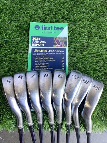 Alpha RX Pro Iron Set 5-PW, AW, SW With Stiff Graphite Shafts