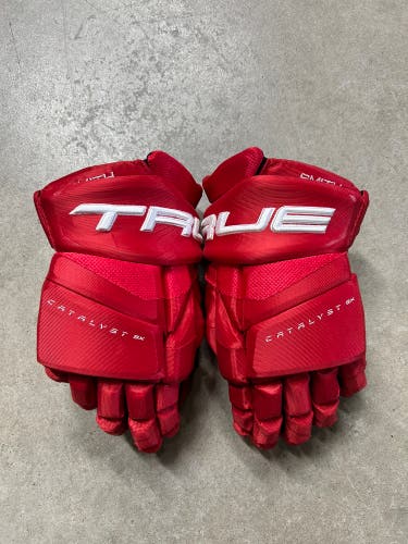 14” True Catalyst 9X Detroit Red Wings Gloves Pro Stock (New) NHL