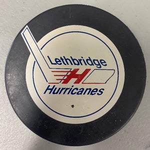 Lethbridge Hurricanes puck