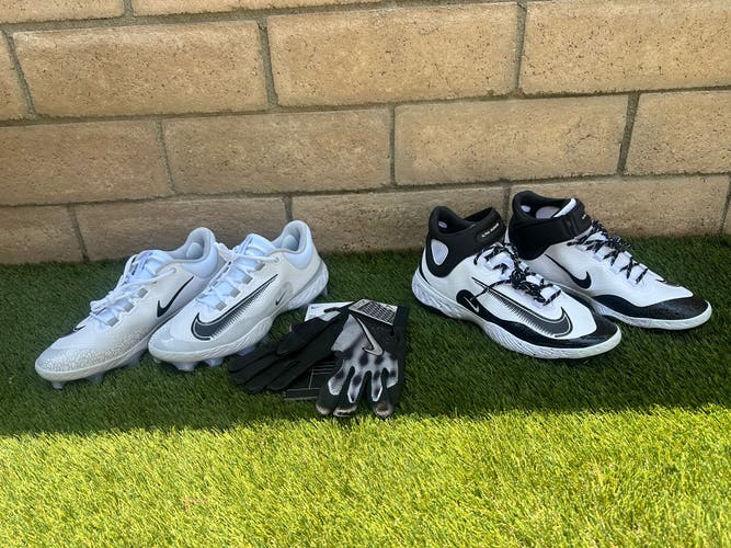 NIKE Alpha Huarache Elite 4 (sz 12) *Package Deal*