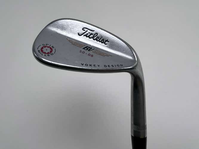 Titleist Vokey Spin Milled Chrome 2009 Gap Wedge GW 50* 8 Bounce Wedge Steel RH