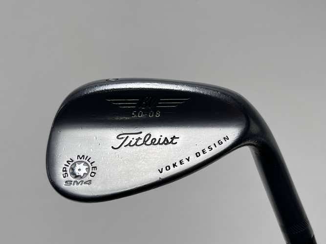 Titleist Vokey Spin Milled SM4 Chrome Wedge 50* 8 Bounce Wedge Steel Mens RH