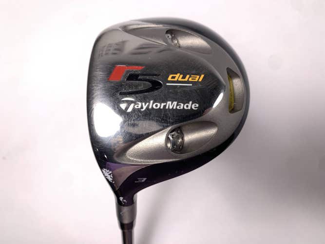 TaylorMade R5 Dual 3 Fairway Wood 15* MAS2 55g Stiff Graphite Mens LH