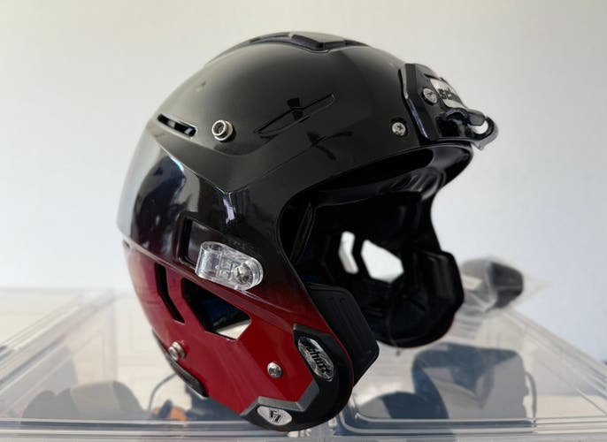 Custom Schutt F7 2.0 Black/Red Football Helmet (Adult Large) - NO FACEMASK
