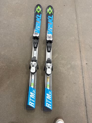Volkl RTM Jr 130 cm Skis With Marker 7.0 Bindings (Used)