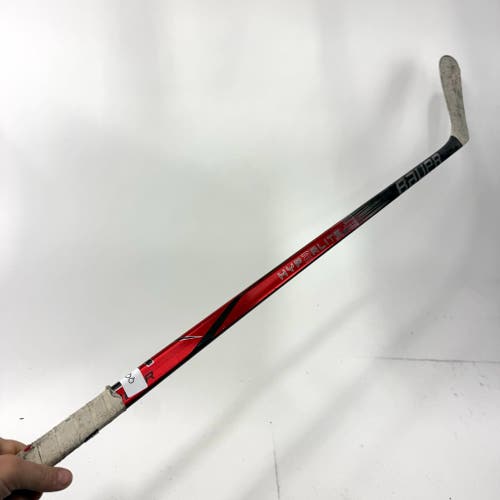 Repaired Left Handed Red Bauer Hyperlite 2 - P92L5 Curve - 65 Flex - #QQ247