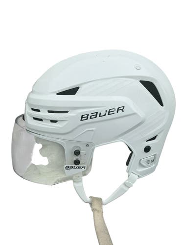 Bauer Re-Akt 85 Pro Stock Hockey Helmet Visor Combo Medium White (Used) 60482