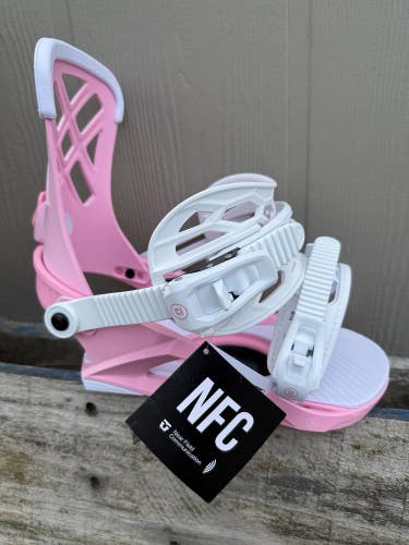 Union Rosa Snowboard Bindings Women's Large (US Size 9-11) Pink New 2026