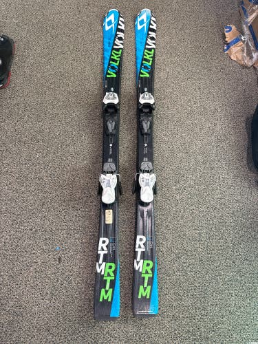 Volkl RTM Jr 140 cm Skis With Marker 7.0 Bindings (Used)