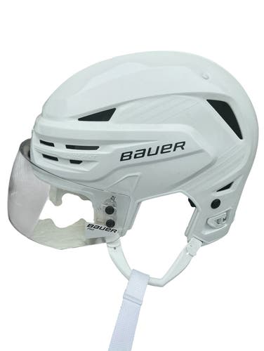 Bauer Re-Akt 85 Pro Stock Hockey Helmet Visor Combo Large White (New) 24993