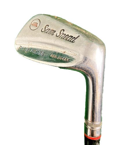 Sam Snead Blue Ridge 9 Iron Hat Stamp RH Men's Stiff Steel Leather Grip 35 In
