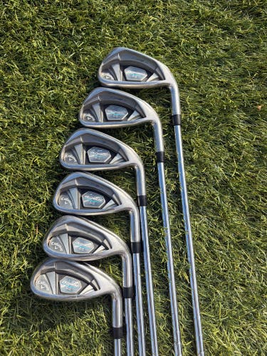 Men's 2018 Callaway Rogue X Right Handed Iron Set Stiff Flex 6 (Used) A-5 iron. 9 iron NOT included!