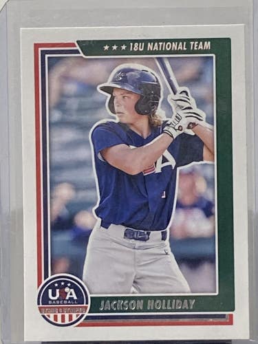 Jackson Holliday 18U National Team 2022 Stars & Stripes Panini RC #69