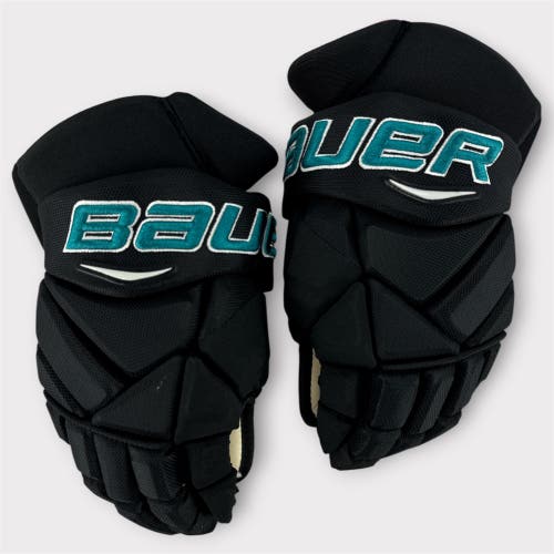Pro Stock New 14" Bauer Vapor 1X Pro Lite San Jose Sharks Hockey Gloves
