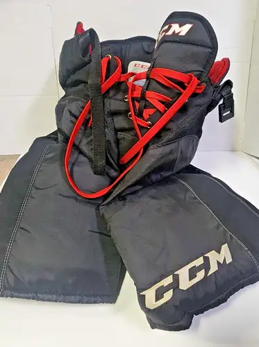 CCM U+ 12 LE Senior Hockey Pants Black Red Small 28"-32" Ice Hockey Equipment