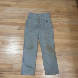 Gray Unisex Medium Youth Adidas Areoready Game Pants (Used) HOLE IN THE KNEE