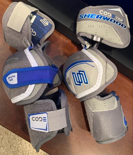Large Sher-Wood Code TMP 1 Elbow Pads (Used)