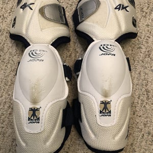 Reebok NHL White Shield Series 4k Hockey Elbow Pads w/ Jofa ASD/JDP, Senior Small (Used)