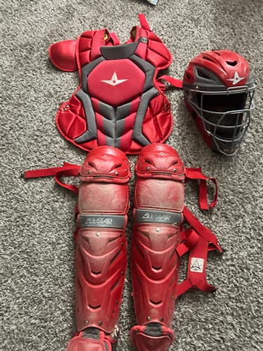Red All Star System 7 Catcher's Set (Used)